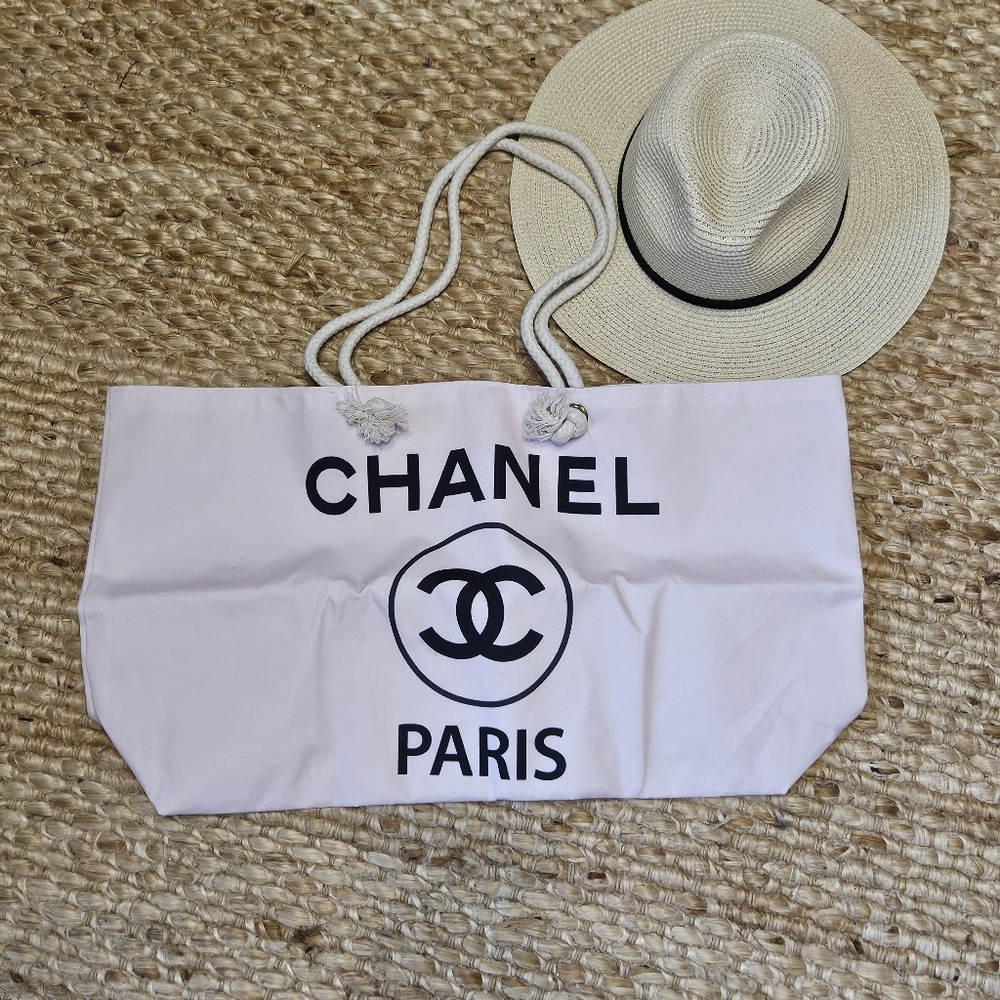 ♧ Large PINK Beach Bag Iconic CC ♧